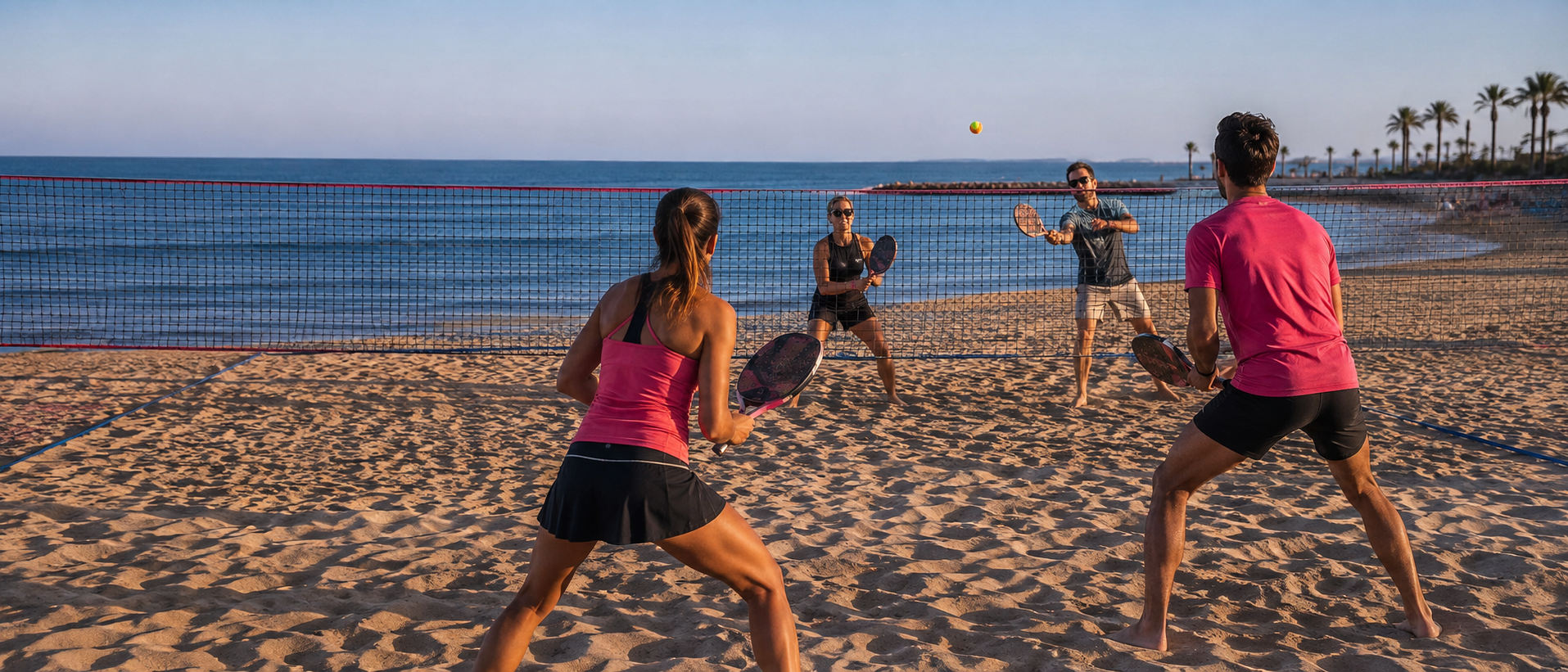 Jugadores de Beach Tennis en CastellónArena